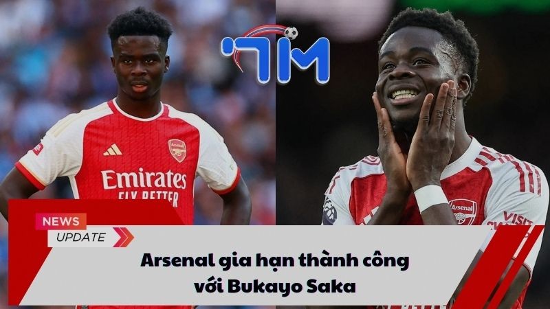 Arsenal gia hạn thành công với Bukayo Saka